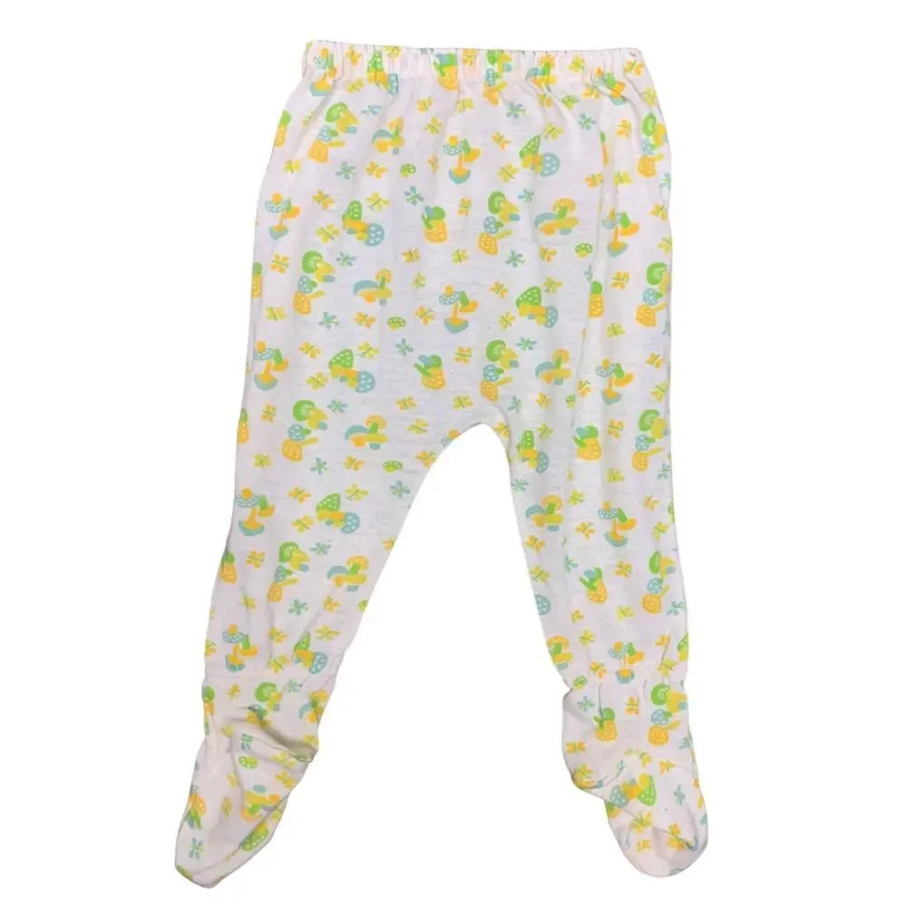 Vintage 70's Baby Pants Hippie Mushroom Butterfly Pajamas Newborn Infant Footies - Picture 3 of 5